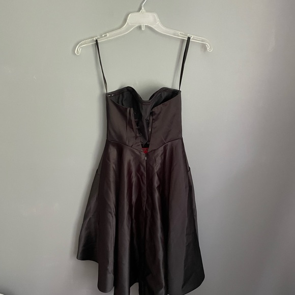 Lucci Lu Black and Red Satin Beaded Dress Womens Size 0 - Picture 3 of 5